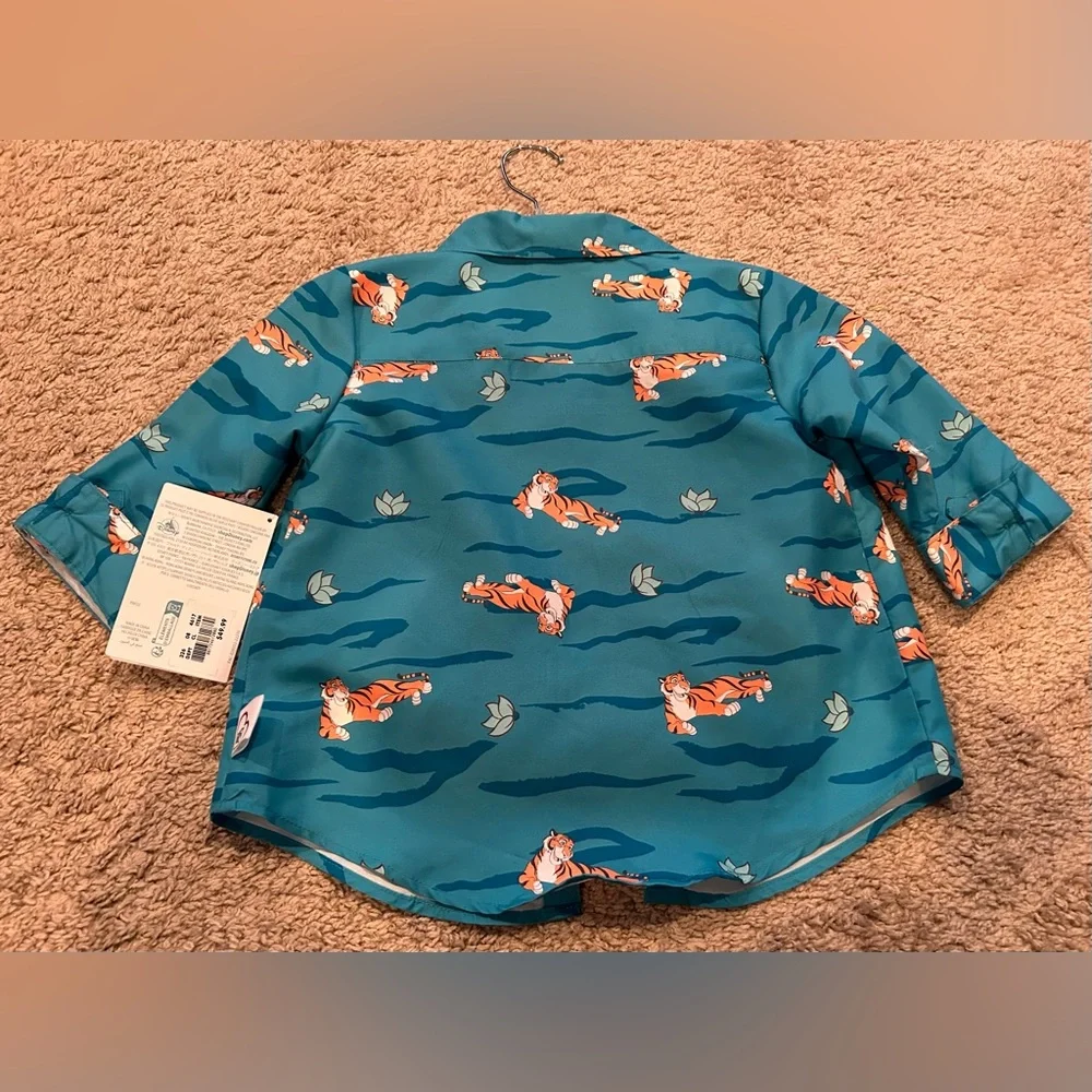 Disney Aladdin Jasmine 2pc Top & Button-down shirt matching set Girls 4 NWT